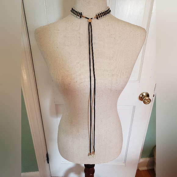 Kate Spade "Wrap It Up" Slider/Adjustable Pearl Layered Choker & Long Necklace - Picture 5 of 9